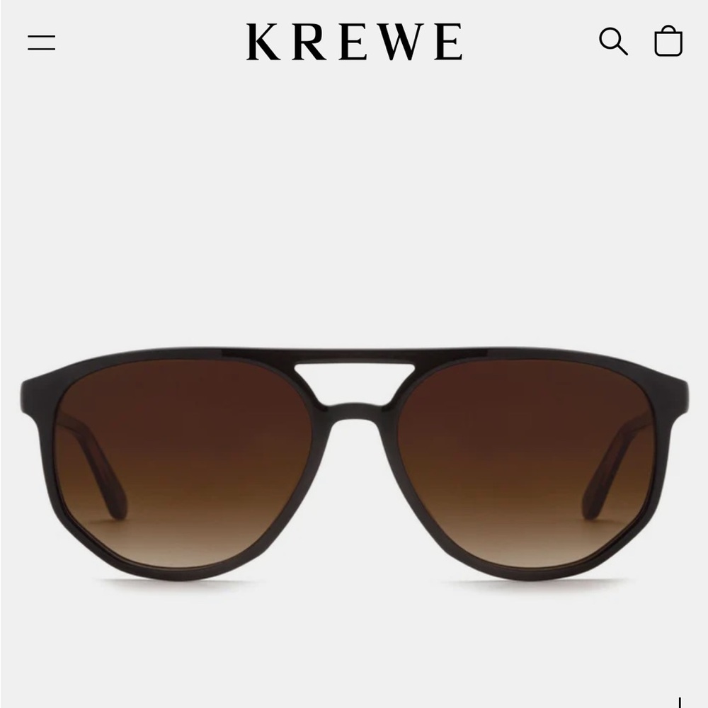 KREWE Brando Brown Aviator Sunglasses